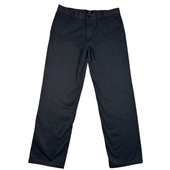 Dockers Pants Men's Flat Front Slit Pocket Cotton Blend Signature Khakis Gray 34 - Picture 1 of 14